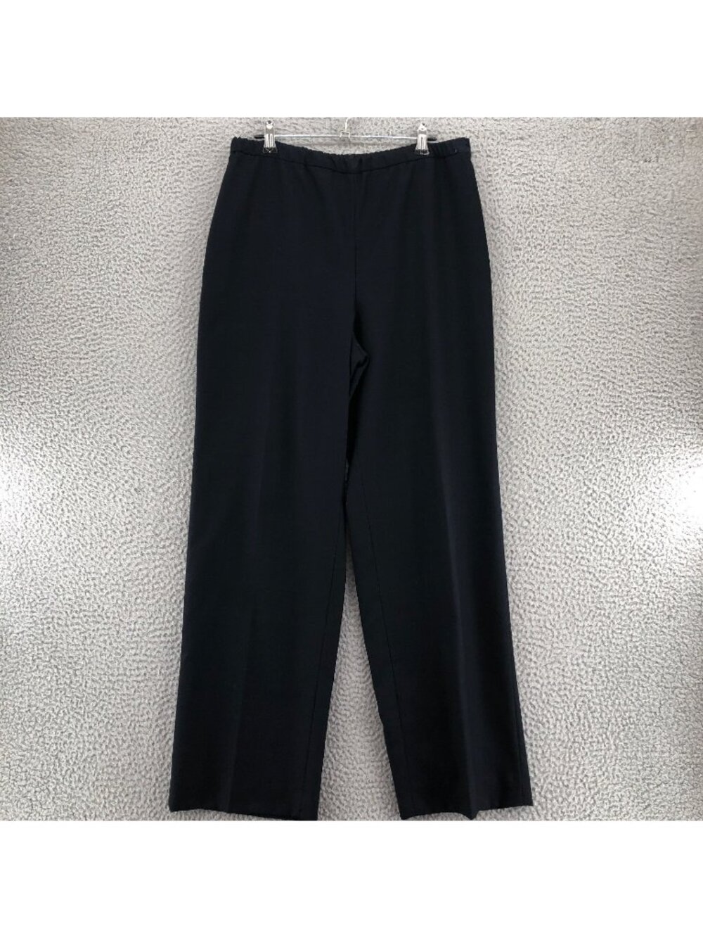 Kasper Pants Womens 10 Petite Black Straight Leg Trousers Career Office Work*